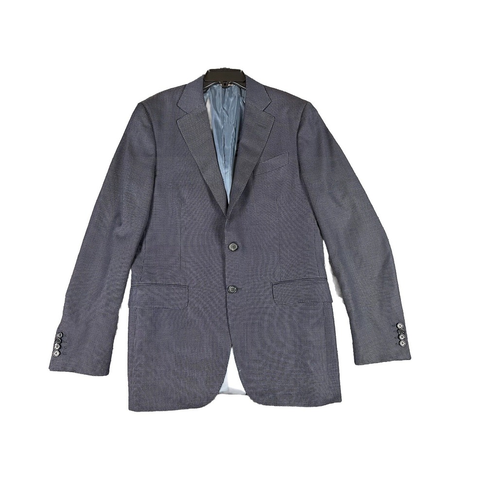 Trussini Linea Nuova Boyd's Blazer Jacket Lana Super 100's Blue Speck Italy AMF